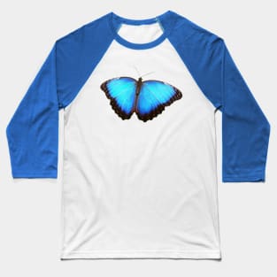 Blue Butterfly Baseball T-Shirt